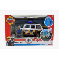 Simba Strażak Sam Jeep Policyjny z figurką Malcolm